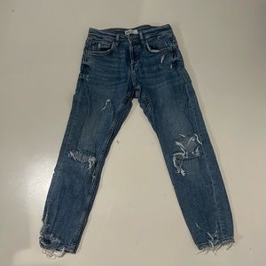 zara size 30 ripped jeans